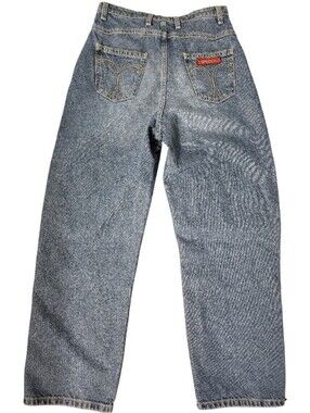 SASSON Vintage 90s High Rise Wide Leg Baggy Jeans Acid Wash Size 25